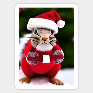 COLD FATHER XMAS SQUIRREL Sticker